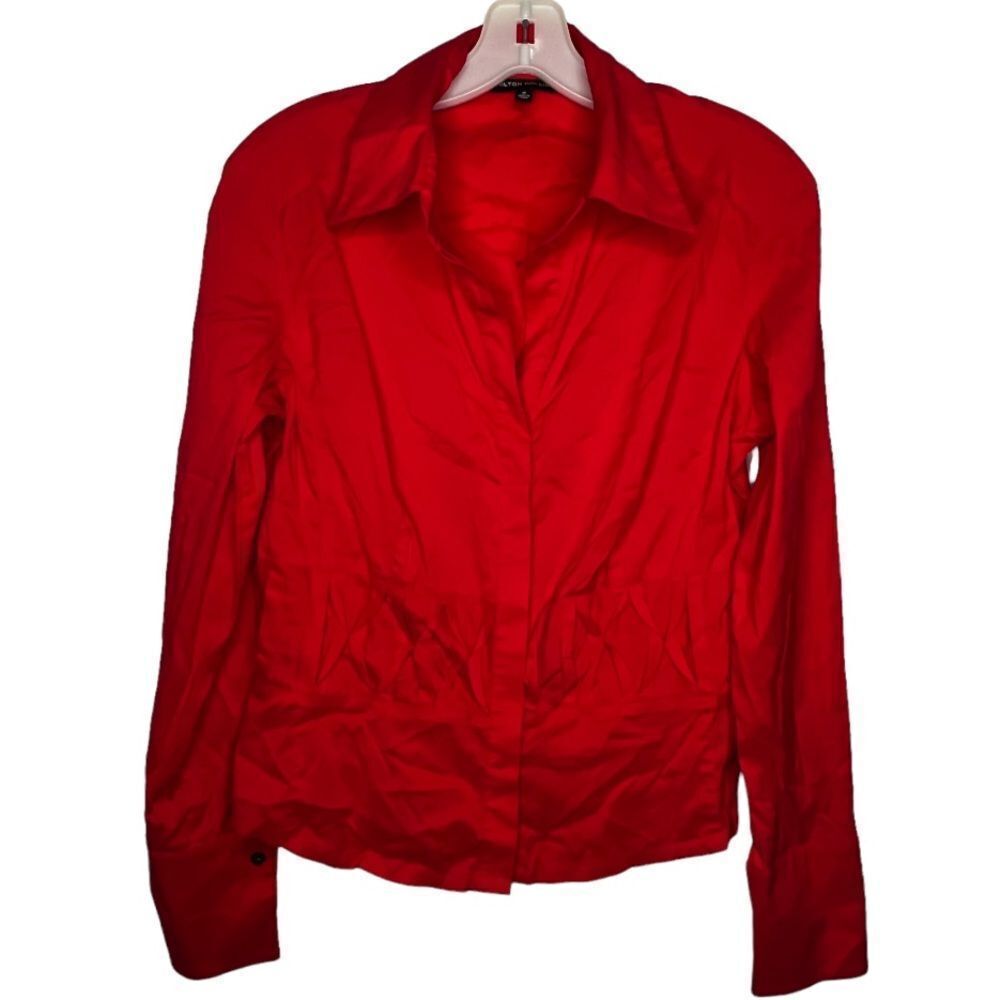 Hilton Hollis‎ Red Blouse French Cuffs